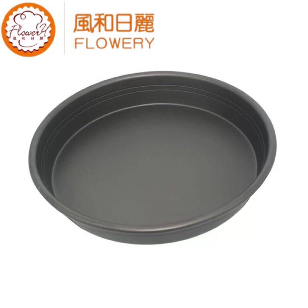风和日丽加厚披萨硬膜中深盘带刻度线6/9/12/15英寸比萨匹萨烤盘