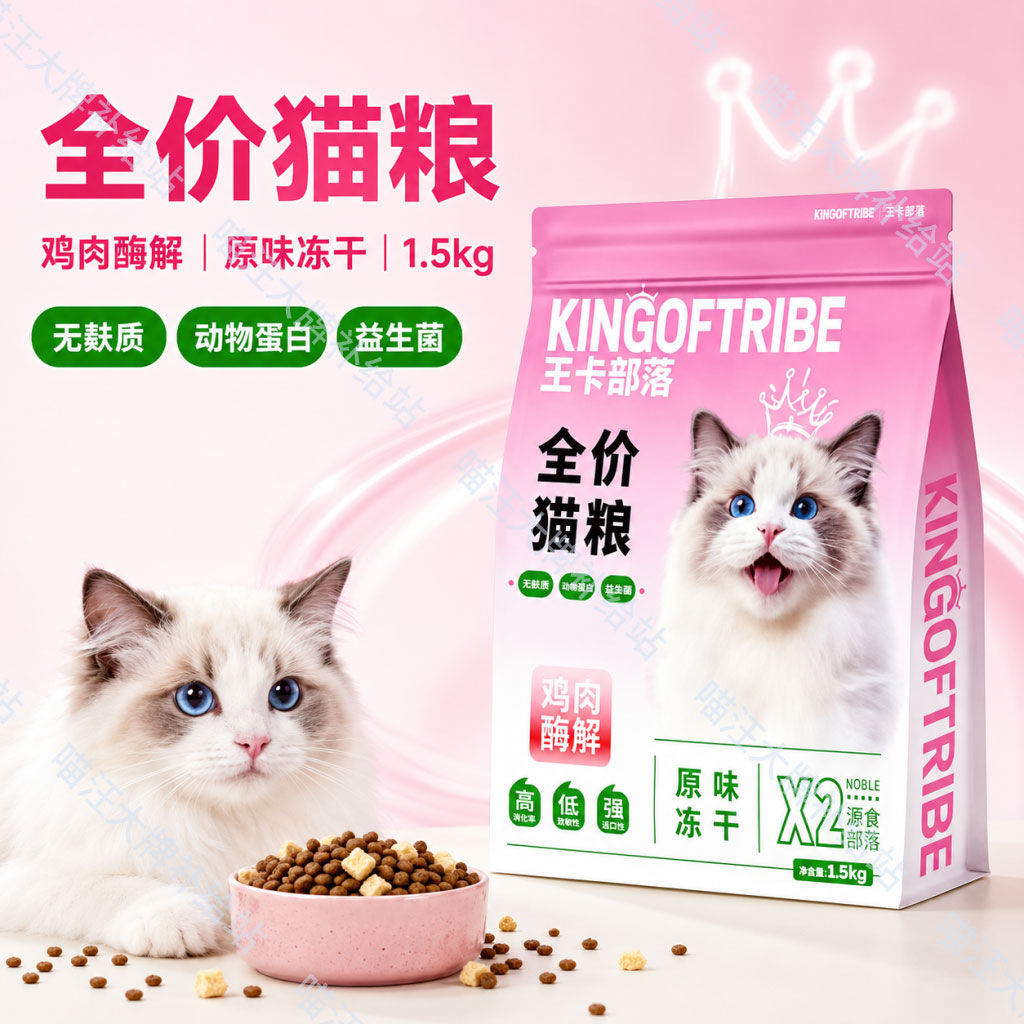 王卡部落X2猫粮全价全期猫粮成猫幼猫通用型营养增肥发腮长肉猫