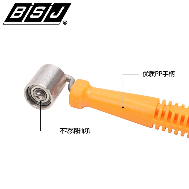 壁纸墙布接缝不锈钢平面双轴承贴墙纸专用施工工具细纹路压轮