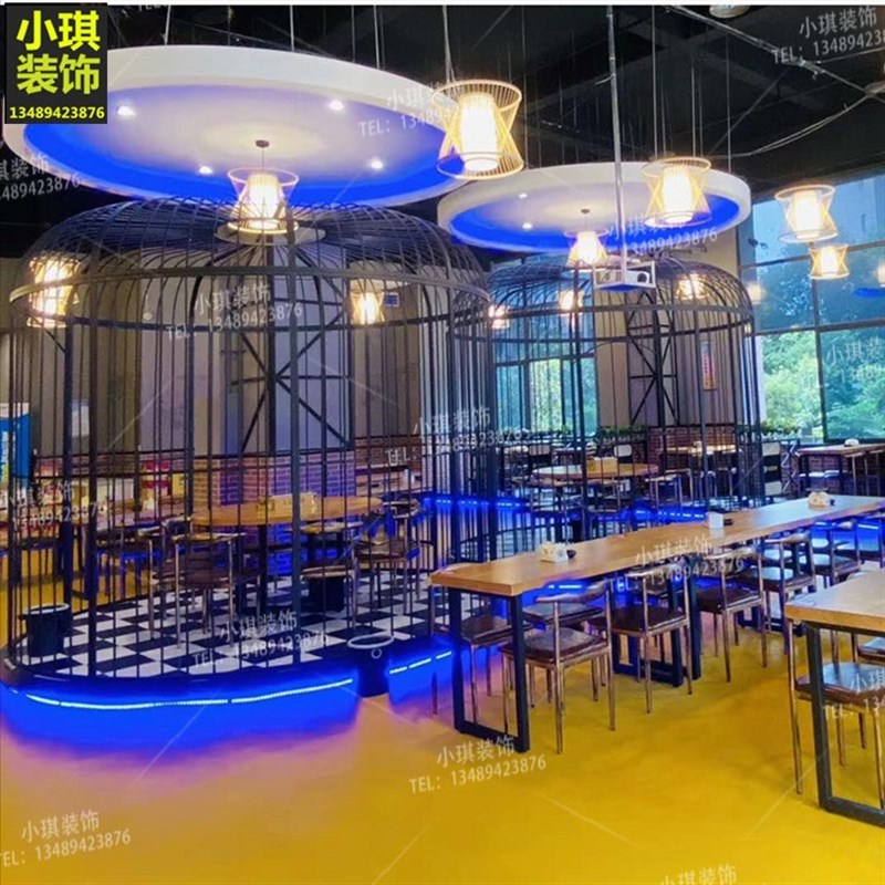 创意鸟笼超大号摆件服装商场大型橱窗装饰火锅店餐厅户外大型鸟笼