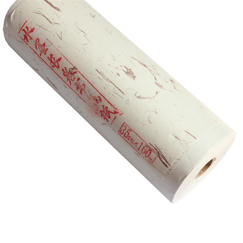 百米书画纸 水墨长卷宣纸35/50/70/100*100m净皮生宣纸文房用纸具