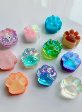 迷你滴胶小猫爪成品可爱diy手机挂链挂件手工创意卡通定制钥匙扣