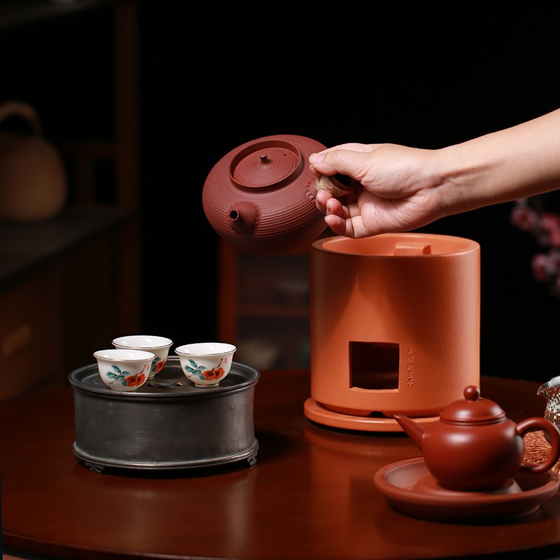 潮州红泥炭炉煮茶器户外烧水壶围炉煮茶碳烤炭电家用室内酒精炉子