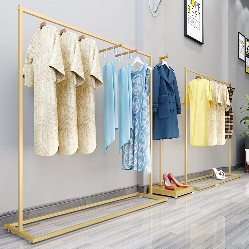 女装服装店货架衣架展示架落地式童装店衣服挂衣架子单杠式龙门架