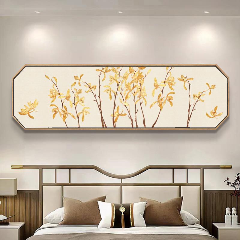 卧室床头挂画新中式竹子装饰画中国风客厅中古房间布置高级感壁画