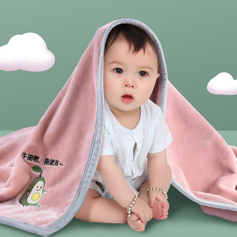婴儿毛毯小被子儿童幼儿园午睡春秋薄款小毯子宝宝珊瑚绒冬季盖毯