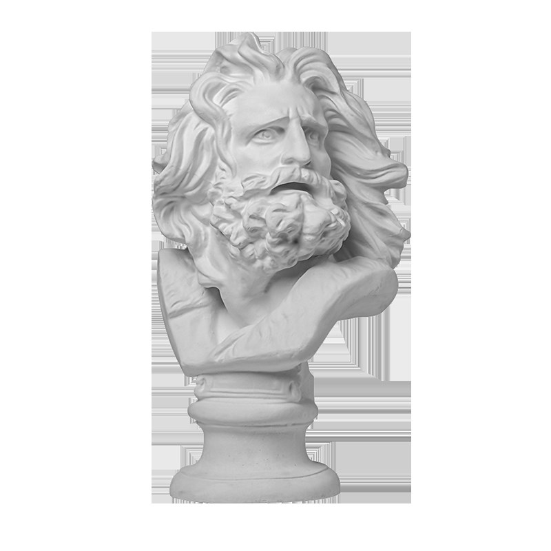 马赛石膏像头像62cm美术素描教具人像胸像雕塑摆件模型雕像破损补