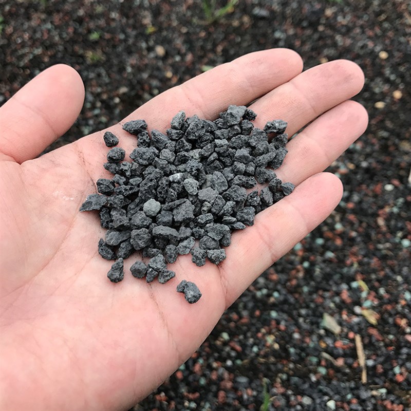 厂家直销天然黑色火山岩颗粒园艺林花卉多肉铺面过滤火山石50斤装