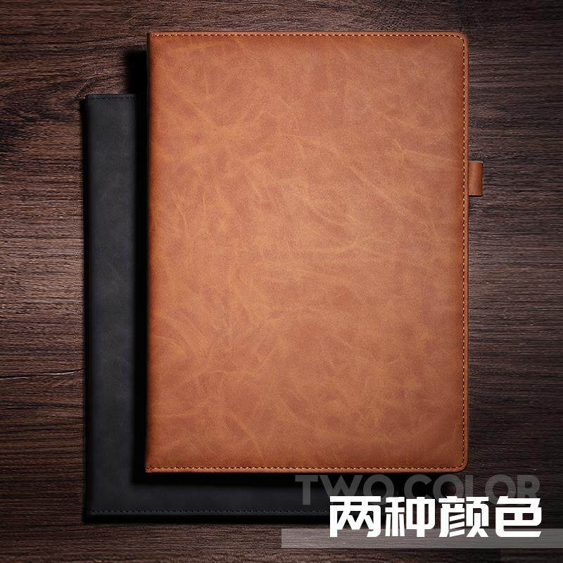 可定制A4笔记本子超大加厚高档商务黑皮大号皮面记事本软硬超厚工