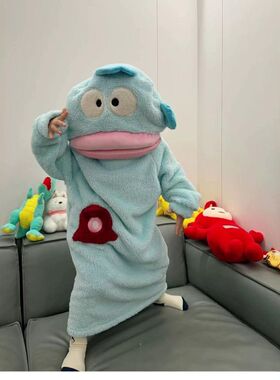 儿童睡衣女秋冬季加绒加厚珊瑚绒可爱卡通丑鱼睡袍大童男宝宝冬天