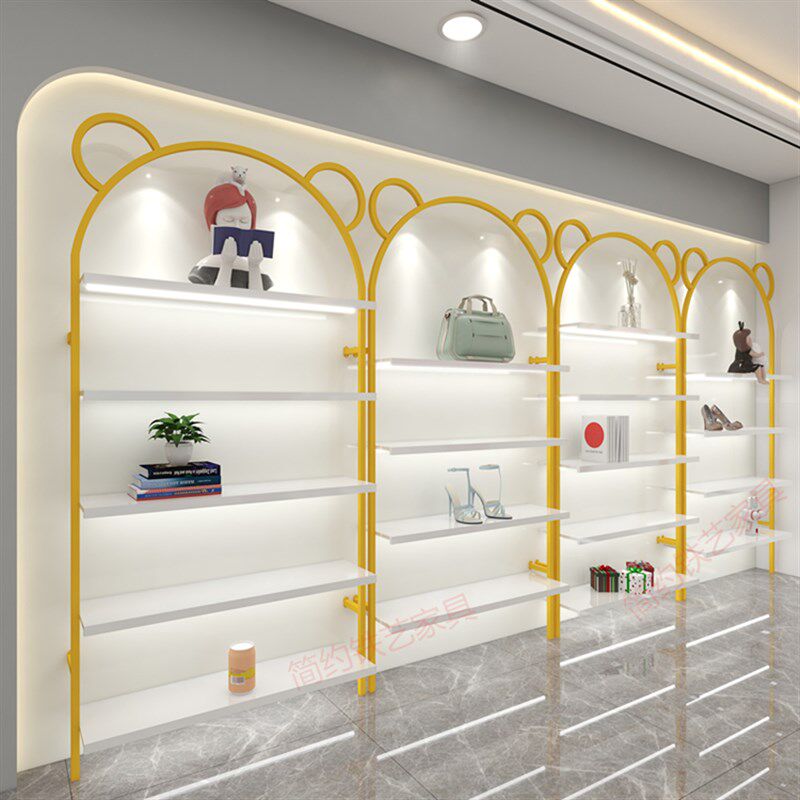 鞋店鞋架展示架童鞋店货架落地多层商场带灯货柜店铺商用鞋货架子