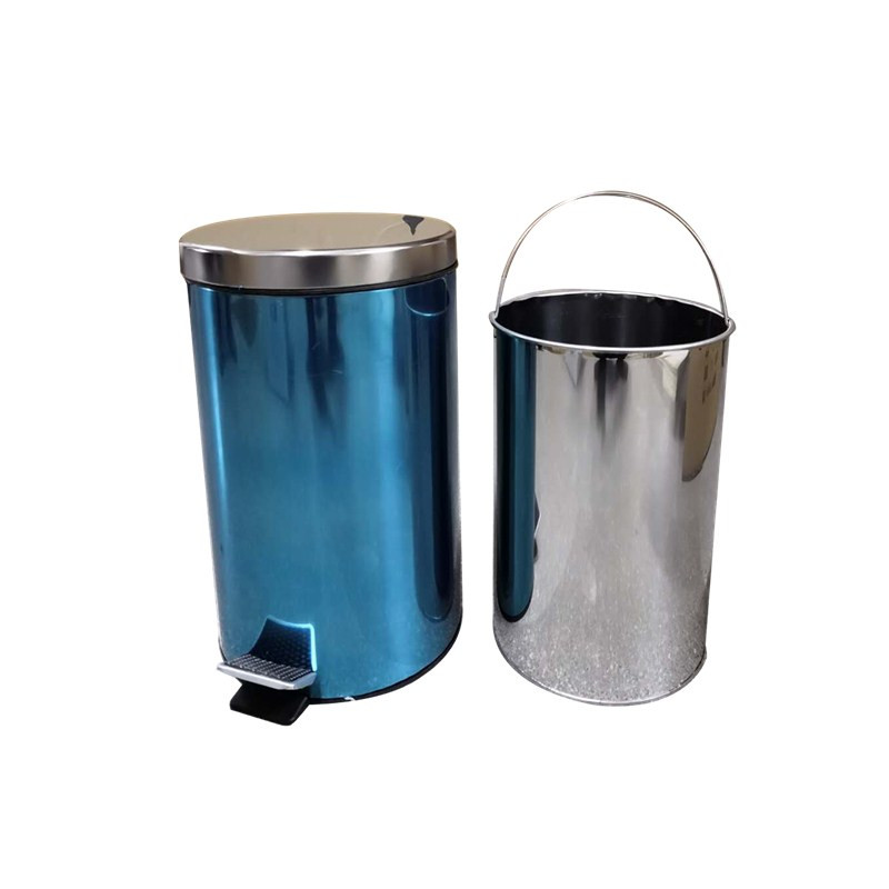 不锈脚踏式垃圾桶医疗轮船工业防火不锈钢镀锌板内桶8L20L30L定制