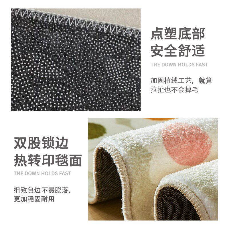 圣诞树地垫异形客厅新年氛围感装饰布置脚垫冬季卧室床边毛绒地毯