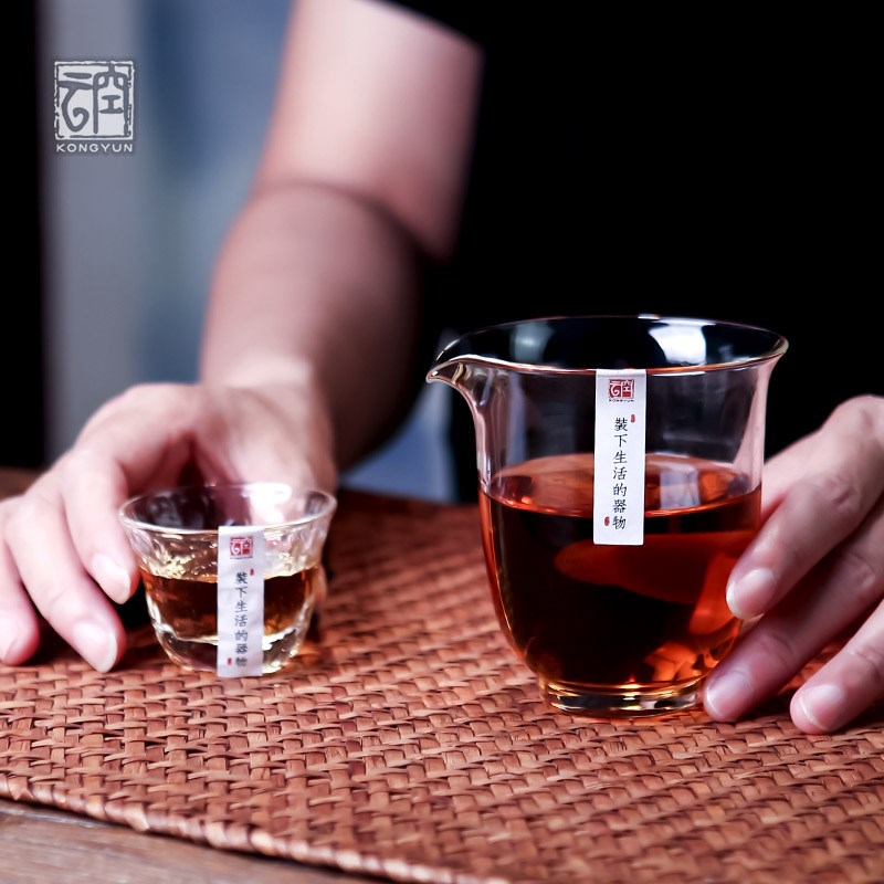 高档悦然手工玻璃公道杯 耐高温高硼硅泡茶茶器咖啡分茶杯女单杯