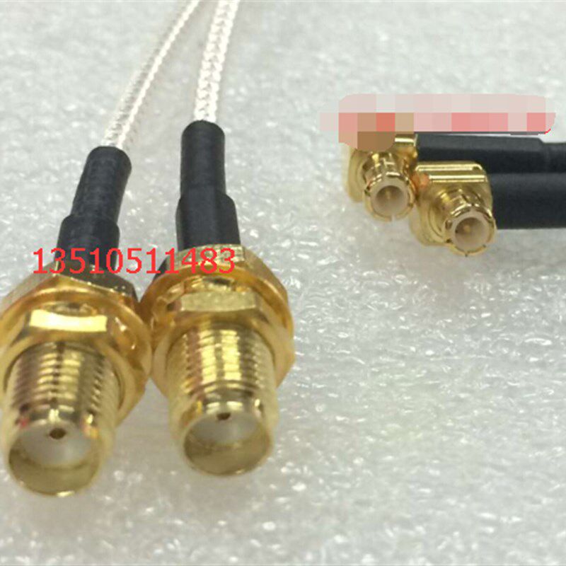 RF射频SMA-K/MCX-JW同轴AP信号线 高频SMA母转MCX弯公直角RG316线