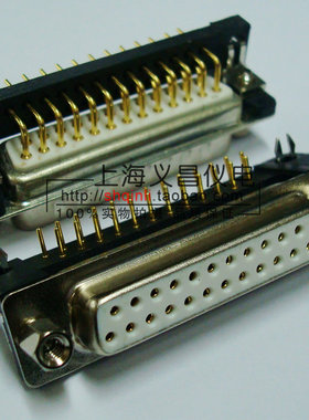 车针 DR25母头 DR25孔 镀金 车Pin DB25 90度弯脚 插板式 焊板式