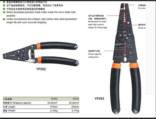 多功能剥线钳 多用剥线刀剪 剥皮钳YF-052 YF-053 磨齿剥线钳