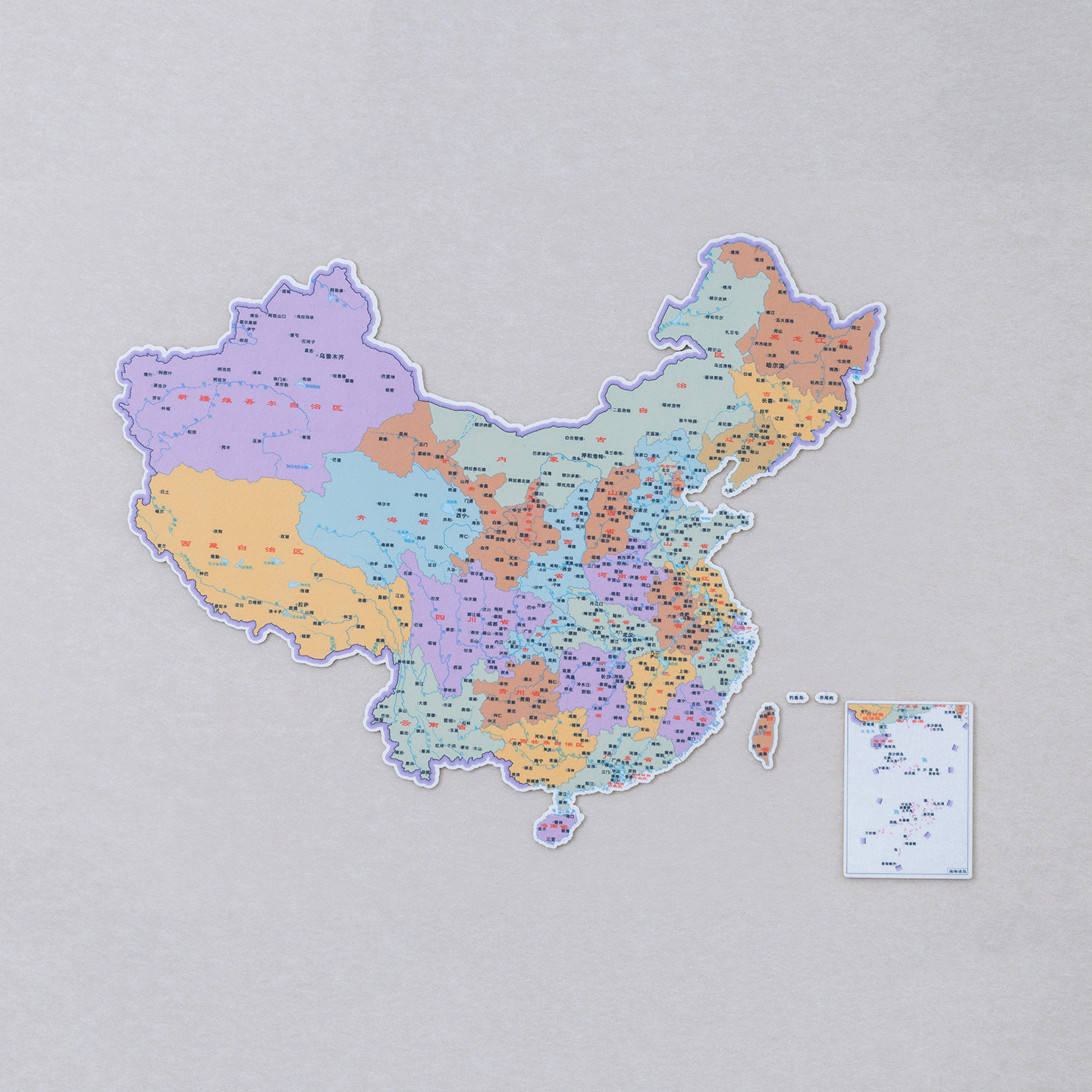 毛毡板中国地图旅行足迹墙贴图片