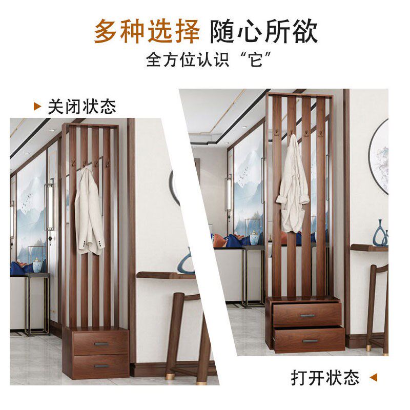 新款时尚挂衣架落地衣帽架隔断柜屏风简易家用置物架多功能柜子