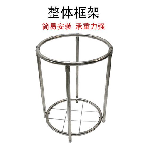 圆形布草车不锈钢服务车中号大号酒店宾馆客房手推车清洁车洗衣房