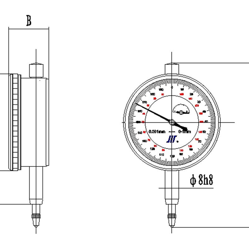 成量 千分表 0-1精度0.001MM 机械千分表 指示表 川牌 仪盘指针表