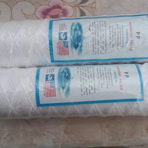 250mm线绕滤芯10寸脱脂棉滤芯塑料圈1微米5um精度PP聚丙烯材质