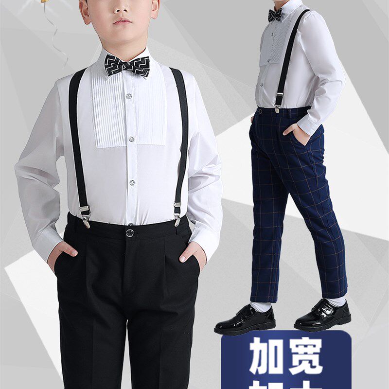 儿童礼服男童合唱演出西装主持人钢琴朗诵套装胖童婚礼马甲春夏装