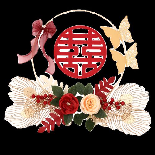 喜字贴婚房布置专用套装结婚卧室房门男女方门上装饰婚礼用品大全