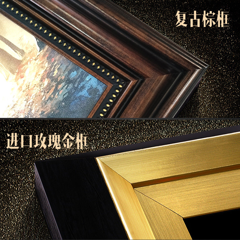 电表箱装饰画带钟表免打孔配电箱遮挡装挂画欧式电闸盒液压式客厅