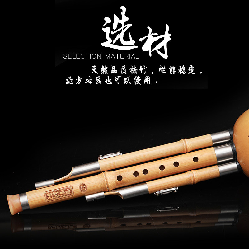滇南丝韵楠竹葫芦丝乐器初学C调降B调小学生儿童成人初学者胡芦丝