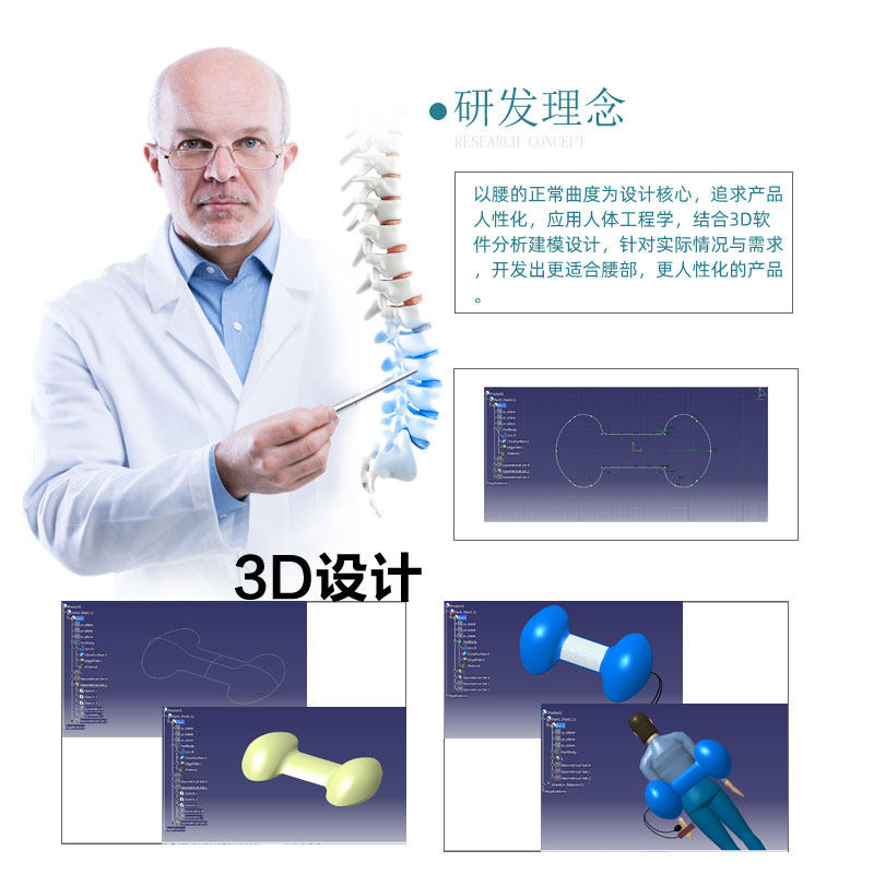 腰枕牀上平躺睡觉专用护腰垫椎间盘腰垫孕妇垫腰腰靠加热腰支撑垫