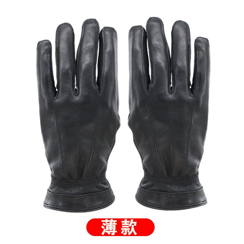 真皮手套男士制式常服手套加绒加厚保暖皮手套干步男冬薄款羊皮