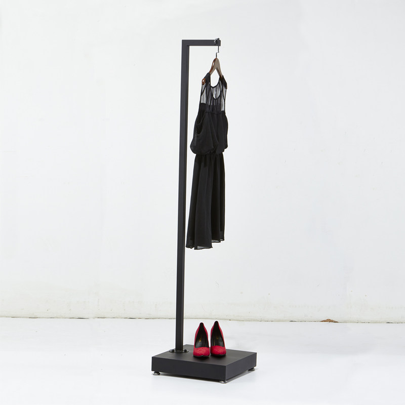 铁艺服装正挂货架正侧挂衣服架点挂服装店展示架子正挂衣架 落地