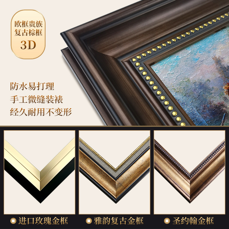 入户玄关装饰画横版世界名画走廊过道墙画正对门客厅挂画人物油画