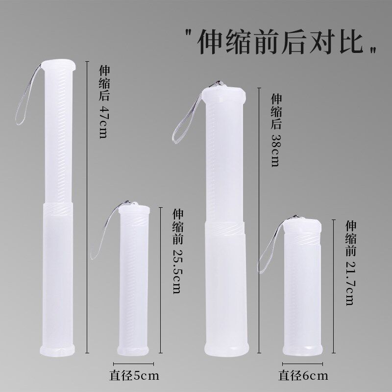 梅林笔庄透明伸缩笔筒多功能便携式创意收纳筒书法画笔水彩笔画筒