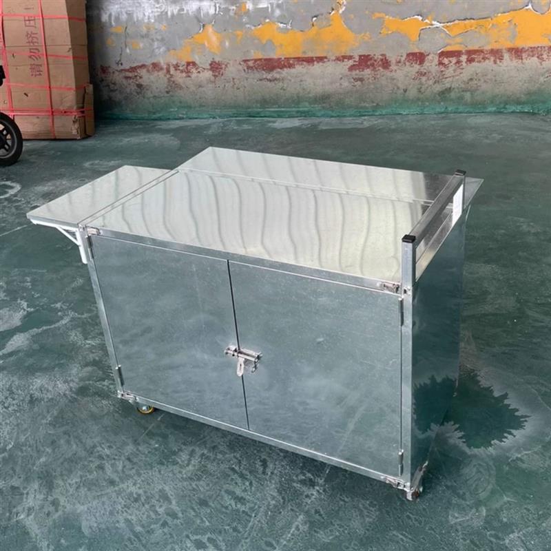 烧烤夜市摆摊车推车不锈钢凉菜凉面馄饨夜市专用推折叠车小吃车