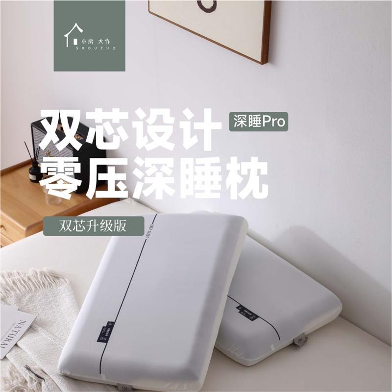 工厂直销双芯设计零压深睡记忆枕护颈椎助眠回弹记忆枕头单人枕头