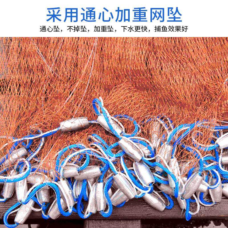 抛网飞盘式全自动圈网手抛网老式鱼网撒网户外加粗抛网渔网