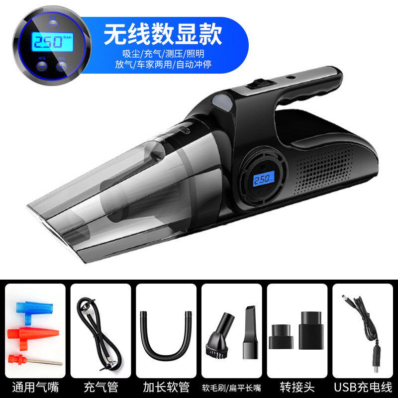 车载吸尘器打气机汽车用无线 线充电强力专用车内家两用大功率四