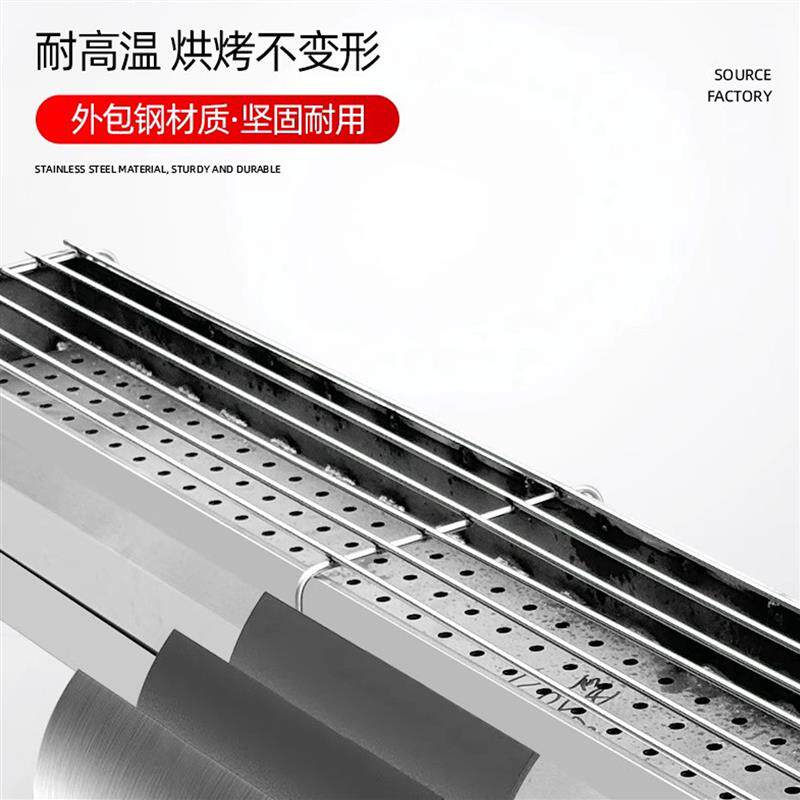 定制加厚不锈钢烧烤炉子商用户外摆摊木炭包钢炭烤烤肉串烧烤架子