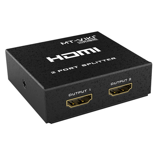 迈拓 1进2出HDMI分配器一分二分屏器分线器一拖二同步显示 高清4K