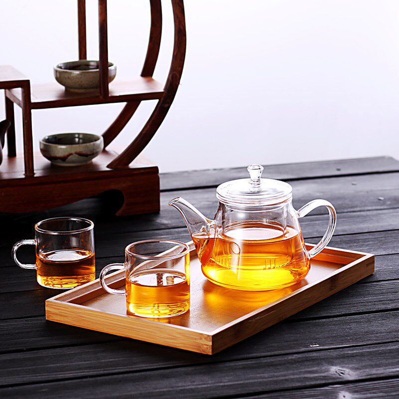 全玻璃泡茶壶 带过滤耐高温泡茶器 纯玻璃花茶壶迷你小青柑茶具