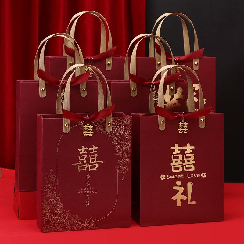 糖盒结婚订婚专用礼盒创意喜糖袋婚礼糖果包装盒回礼手提袋空盒子