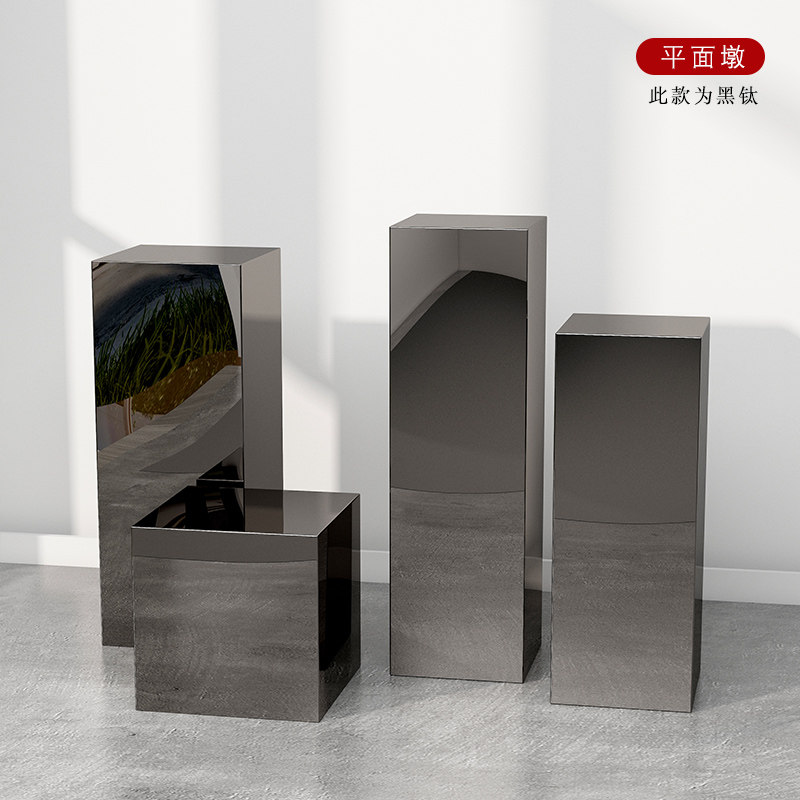 现代简约水波纹金属不锈钢展示台工艺礼品摆饰高低摆台陈列装饰基