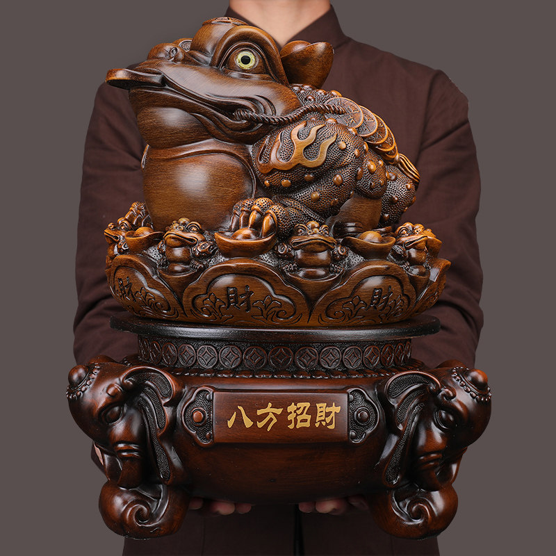 大号金蟾招财摆件旺财三脚金蟾蜍店铺收银柜台装饰开业礼品送礼物