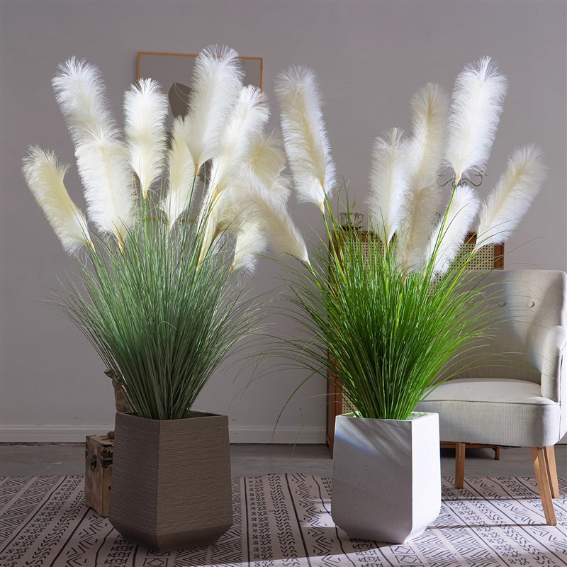 大型芦苇草彷真花假花树彷生植物树室内客厅落地假树绿植造景摆件