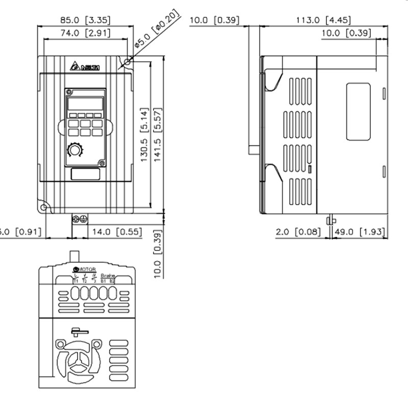 兼容台达变频器VFD-022M43B 2.2KW380V电机风机调速器恒压供