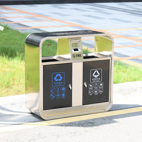 户外垃圾桶景区市政不锈钢分类双桶果皮箱定制物业大号商用垃圾箱