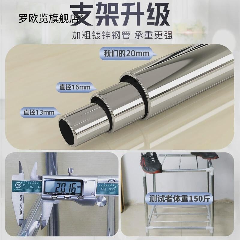 加深50简易布艺牛津布衣柜钢管加粗加固加厚便携式双人全钢架租房