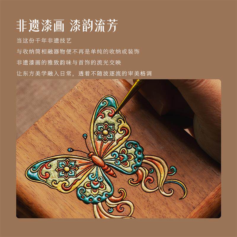 实木化妆刷收纳筒梳妆台桌面化妆品收纳盒眉笔筒刷子置物架收纳桶